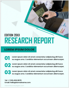 Research report cover page