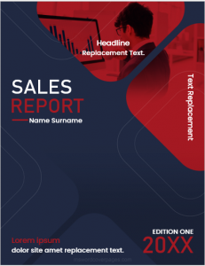 Sales report cover page