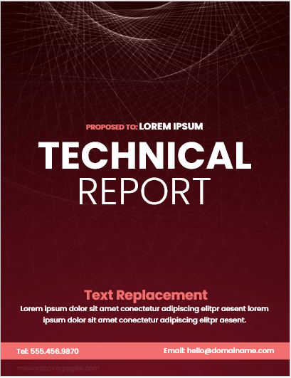 Technical report cover page