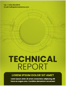 Technical report cover page