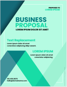 business plan proposal cover page