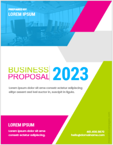 Proposal cover page