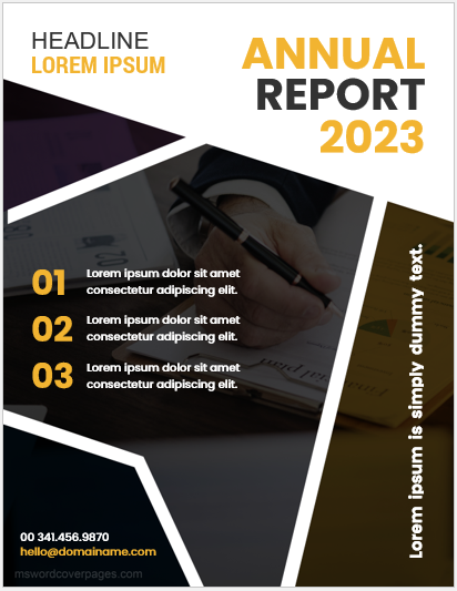 Report cover page sample
