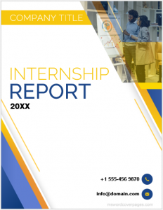 Internship report cover page