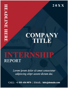 Internship report cover page