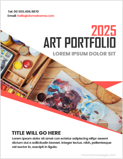 Art Portfolio Cover Pages | MS Word Cover Page Templates