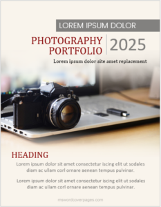 Photography Portfolio Cover Page