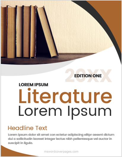 Literature project cover page