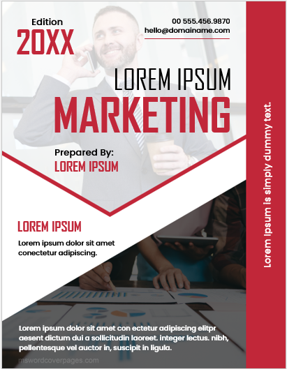 Marketing project cover page