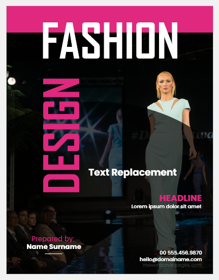 Fashion design cover page