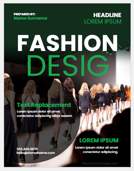 Fashion design cover page