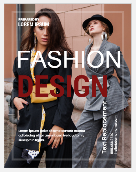 Fashion design cover page