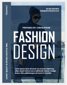 Fashion design cover page template