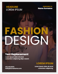 Fashion design cover page template