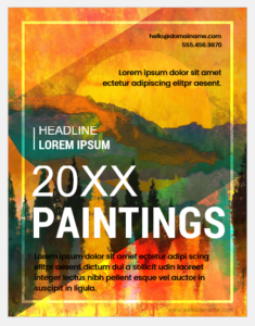 Painting cover page template