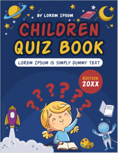 Children quiz book cover page