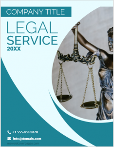Legal services company profile cover page
