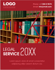 Legal services company profile cover page