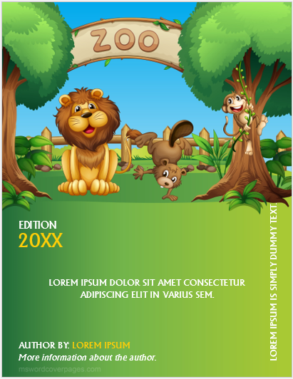 Zoo storybook cover page