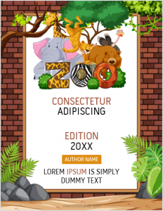 Zoo storybook cover page template