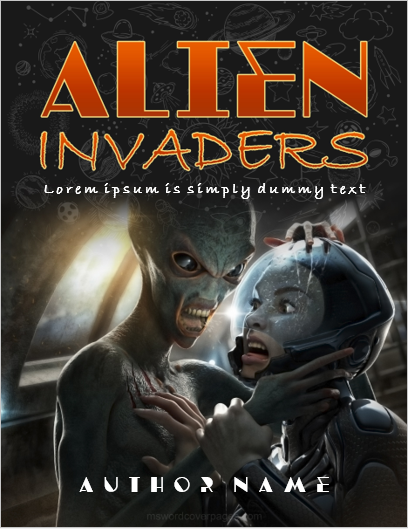 Alien theme book cover page