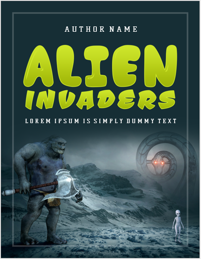 Alien theme book cover page