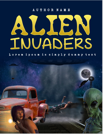 Alien theme book cover page
