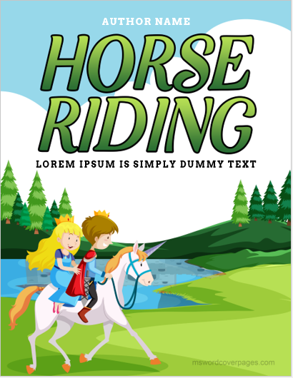 Horse riding cover page