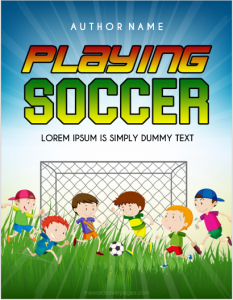 Soccer playing cover page