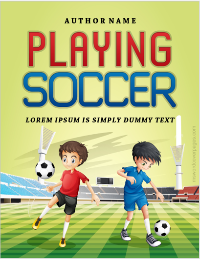 Soccer playing cover page