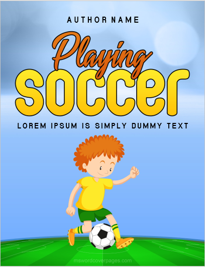 Soccer playing cover page