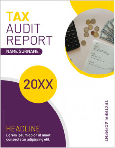 Tax Audit Report Cover Page