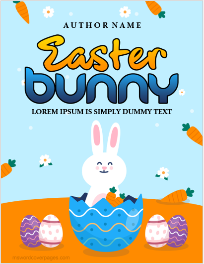 Page de couverture du cahier de lapin de Pâques