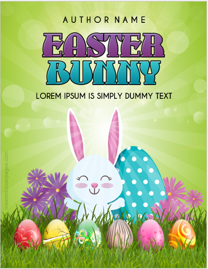 Page de couverture du cahier de lapin de Pâques