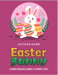 Easter bunny notebook cover page