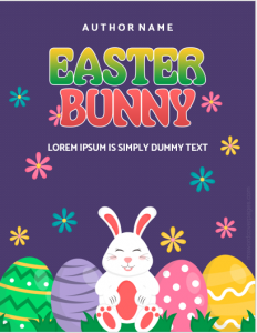 Easter bunny notebook cover page