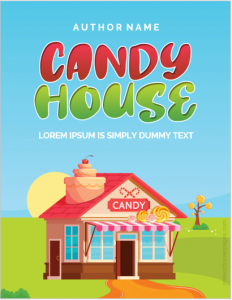 Candy house cover page template