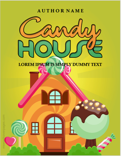 Candy house cover page template