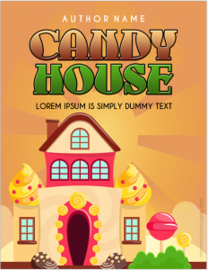 Candy house cover page template