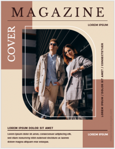 Magazine cover page template