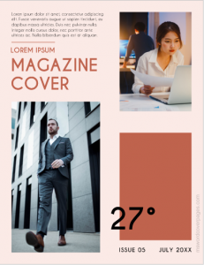 Magazine cover page template