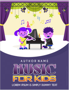 Music theme cover page for kids