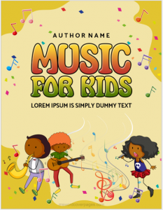 Music theme cover page for kids