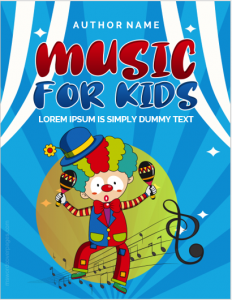 Music theme cover page for kids