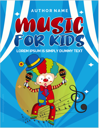Page de couverture du thème de la musique pour les enfants