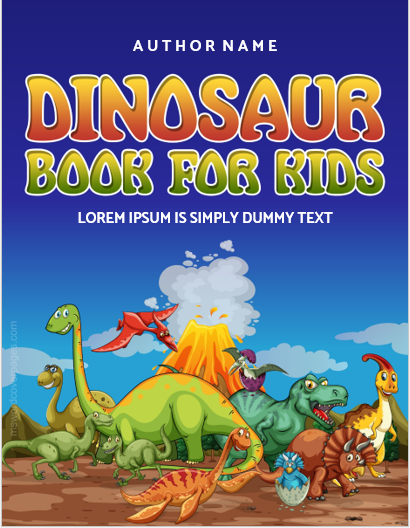 Livre de dinosaures pour la page de garde des enfants