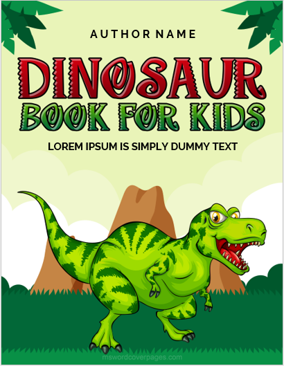 Dinosaur book for kids cover page