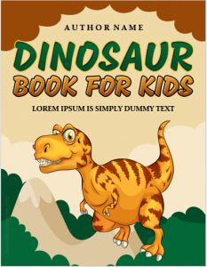 Dinosaur book for kids cover page