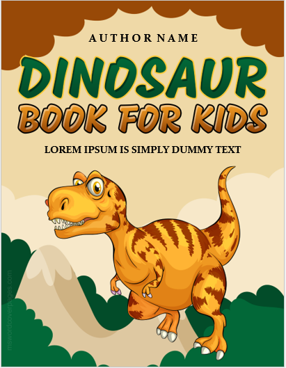 Livre de dinosaures pour la page de garde des enfants