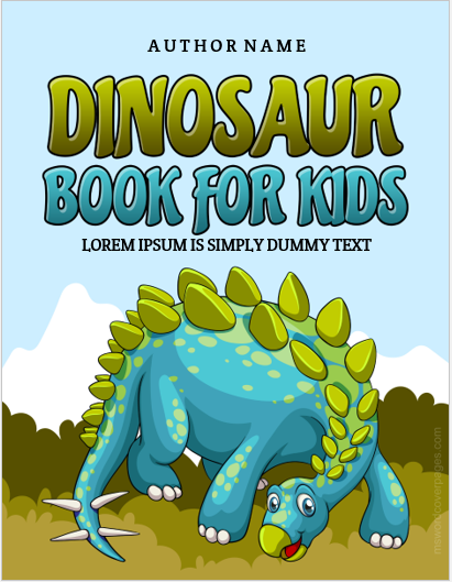 Livre de dinosaures pour la page de garde des enfants